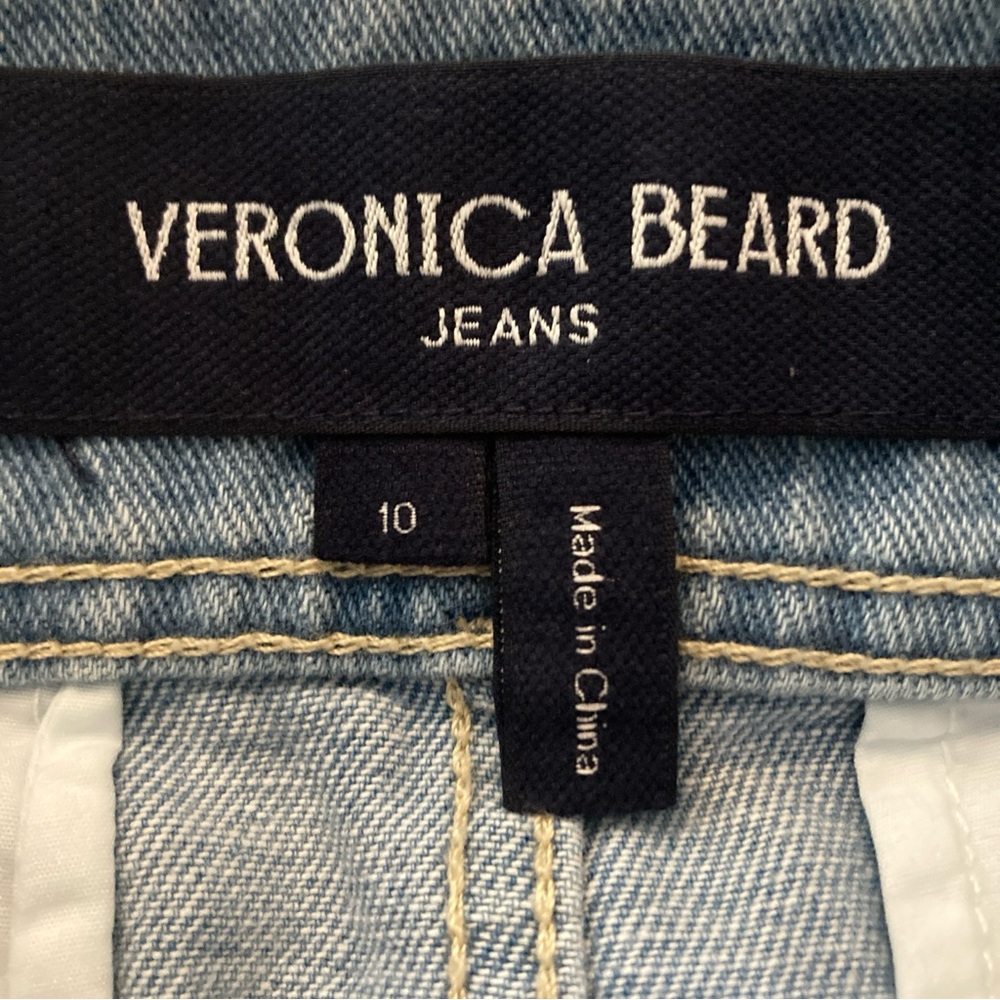 Veronica Beard Revolve Moxie Mini Skirt in Silverwood Blue Size 10 EUC - Picture 12 of 14